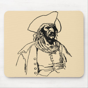 Vintage-Piraten, eine Piratenskizze von Howard Pyl Mousepad