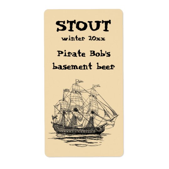 Vintage Piraten Galleon, Skizze eines Schiffs des