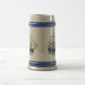 Vintage Piraten Galleon, Skizze eines Schiffs des Bierglas (Mittel)