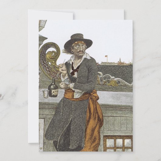 Vintage Piraten, Kidd auf dem Deck der Abenteuerga (Vorderseite)