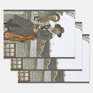 Vintage-Piraten, Kidd auf dem Deck der Adventure G Geschenkpapier Set