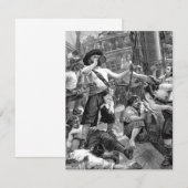 Vintage Piraten trinken auf dem Schiff Einladung (Vorne/Hinten)