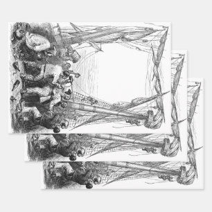 Vintage Piraten und ein Schiffswrack eines Piraten Geschenkpapier Set