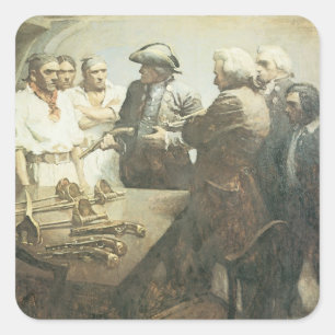 Vintage Piraten, Vorbereitung auf Mutinie durch NC Quadratischer Aufkleber