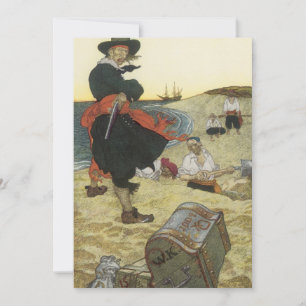 Vintage Piraten, William Kidd Burying Treasure