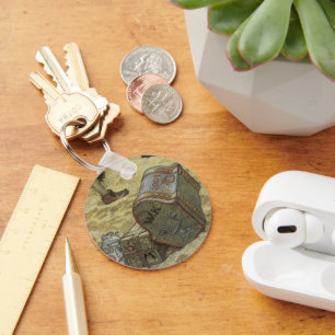 Vintage-Piraten, William Kidd vergräbt Schätze Schlüsselanhänger