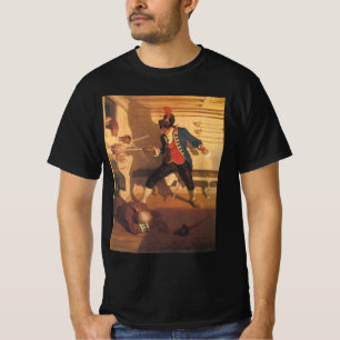 Vintage-Piratenchef, Schwertkampf von NC Wyeth T-Shirt