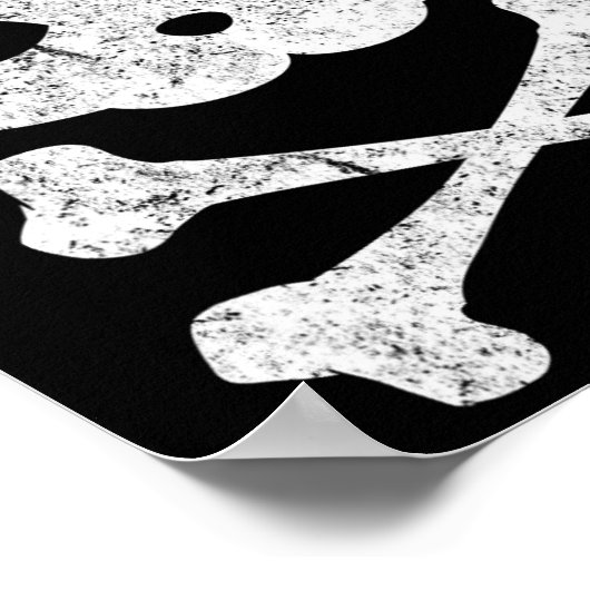 Vintage Piratenkatze Katzenkätzchen Halloween Skul Poster (Ecke)