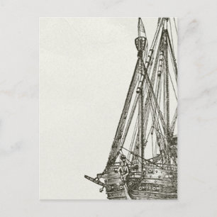 Vintage Piratenpost-Karte Postkarte