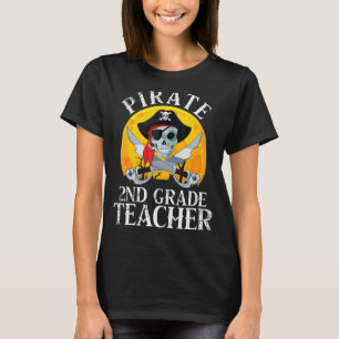 Vintage-Piratenschädel-Schwerter Glücklicher Pirat T-Shirt