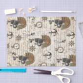 Vintage Piratenschiff Brief Nautical Decoupage Seidenpapier (Handwerk)