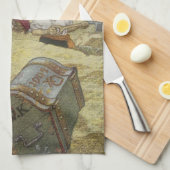 Vintage Pirates, William Kidd Burying Treasure Geschirrtuch (Viertel Falte)