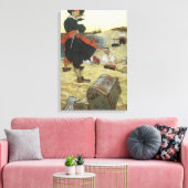 Vintage Pirates, William Kidd Burying Treasure Leinwanddruck (Insitu (Wohnzimmer))