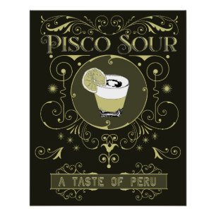 Vintage Pisco Sour Poster