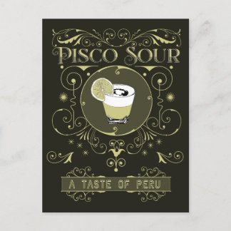 Vintage Pisco Sour Postkarte