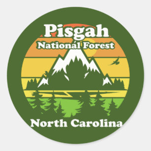 Vintage Pisgah National Forest North Carolina Runder Aufkleber