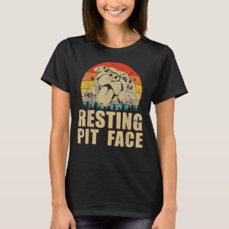 Vintage Pitbull entspannt Pit-Gesicht Lustiger Pit T-Shirt