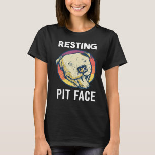 Vintage Pitbull entspannt Pit-Gesicht Lustiger Pit T-Shirt