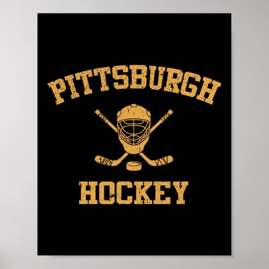 Vintage Pittsburgh Eishockey Poster (Vorne)