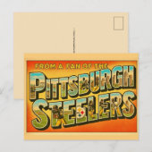 Vintage  Pittsburgh Fan Postcard Postkarte (Vorne/Hinten)
