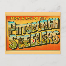 Vintage Pittsburgh-Fan-Postkarte