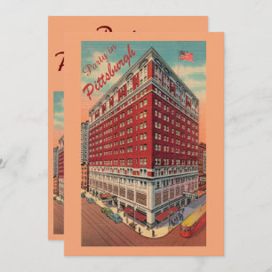 Vintage Pittsburgh Hotel Party Einladung