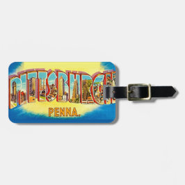 Vintage Pittsburgh Postcard Luggage Tag Gepäckanhänger