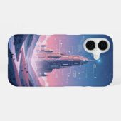 Vintage Pixel-Arcade Magischer Turm iPhone 16 Hülle (Rückseite (Horizontal))