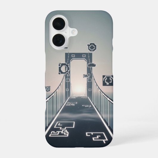 Vintage-Pixel-Arcade-Mystikbrücke iPhone 16 Hülle (Rückseite)