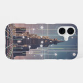 Vintage Pixel-Arcade Mystische Struktur iPhone 16 Hülle (Rückseite (Horizontal))