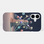 Vintage Pixel-Arcade Mystisches Monument iPhone 16 Hülle (Rückseite (Horizontal))