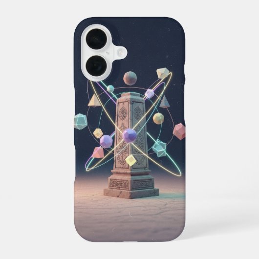 Vintage Pixel-Arcade Mystisches Monument iPhone 16 Hülle (Rückseite)