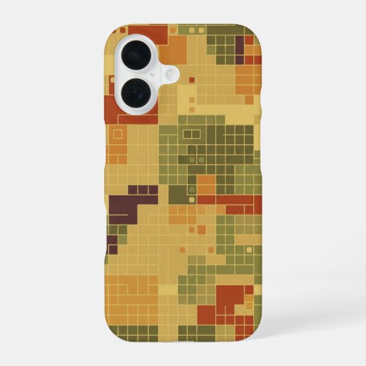 Vintage-Pixel-Raster iPhone 16 Hülle (Rückseite)