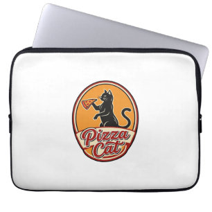 Vintage-Pizza-Katze Retro Lustiges Katzenliebhaber Laptopschutzhülle