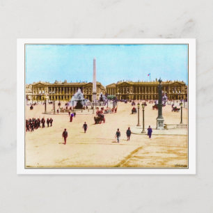 Vintage Place de la Concorde, Paris Postkarte