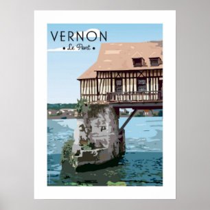 Vintage-Plakat - Die Brücke von Vernon Poster