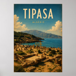 Vintage-Plakat Die römischen Ruinen von Tipasa Poster