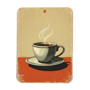 Vintage-Plakat für Kaffeehaus Magnet