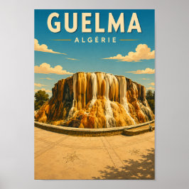 Vintage-Plakat Hammam Meskhoutine (Algerien) Poster