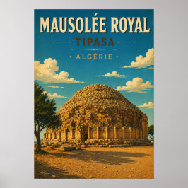 Vintage-Plakat Königliches Mausoleum von Tipasa - Poster