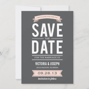 VINTAGE-PLAKAT   SAVE THE DATE ANKÜNDIGUNG