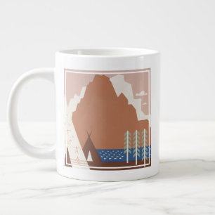 Vintage Plakat zur Förderung des Reisens nach Mont Jumbo-Tasse