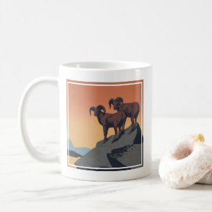 Vintage-Plakat zur Förderung von Reisen in Nationa Kaffeetasse