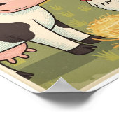 Vintage-Plakate mit Farmtieren Poster (Ecke)