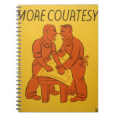 Vintage Plakatkunst mehr Höflichkeit Notizblock (Vorderseite)