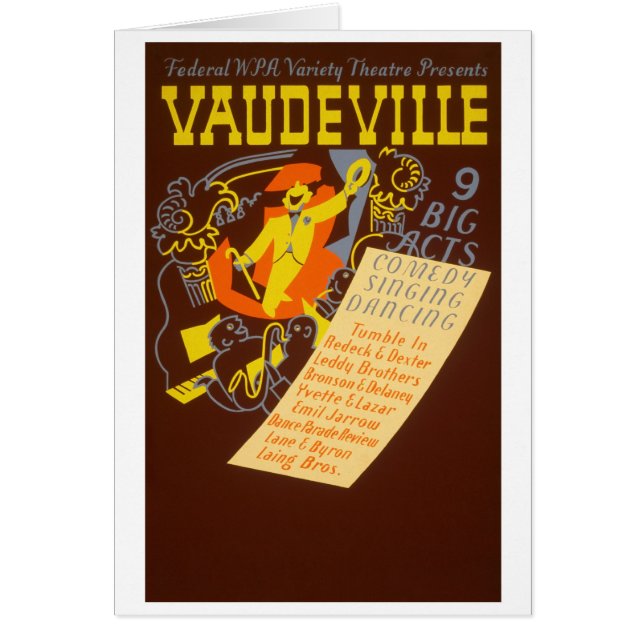 Vintage Plakatvaudeville-Illustration (Vorne)