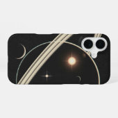 Vintage-Planetenringe iPhone 16 Hülle (Rückseite (Horizontal))