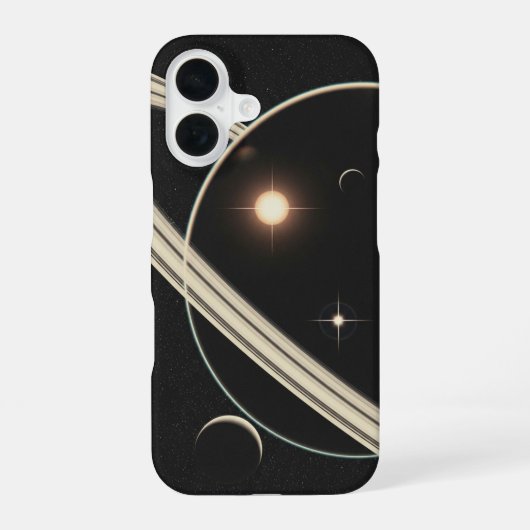 Vintage-Planetenringe iPhone 16 Hülle (Rückseite)