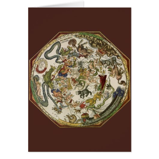 Vintage Planisphere Himmelskarte von Peter Apian (Vorne)