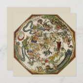 Vintage Planisphere Himmelskarte von Peter Apian Einladung (Vorne/Hinten)